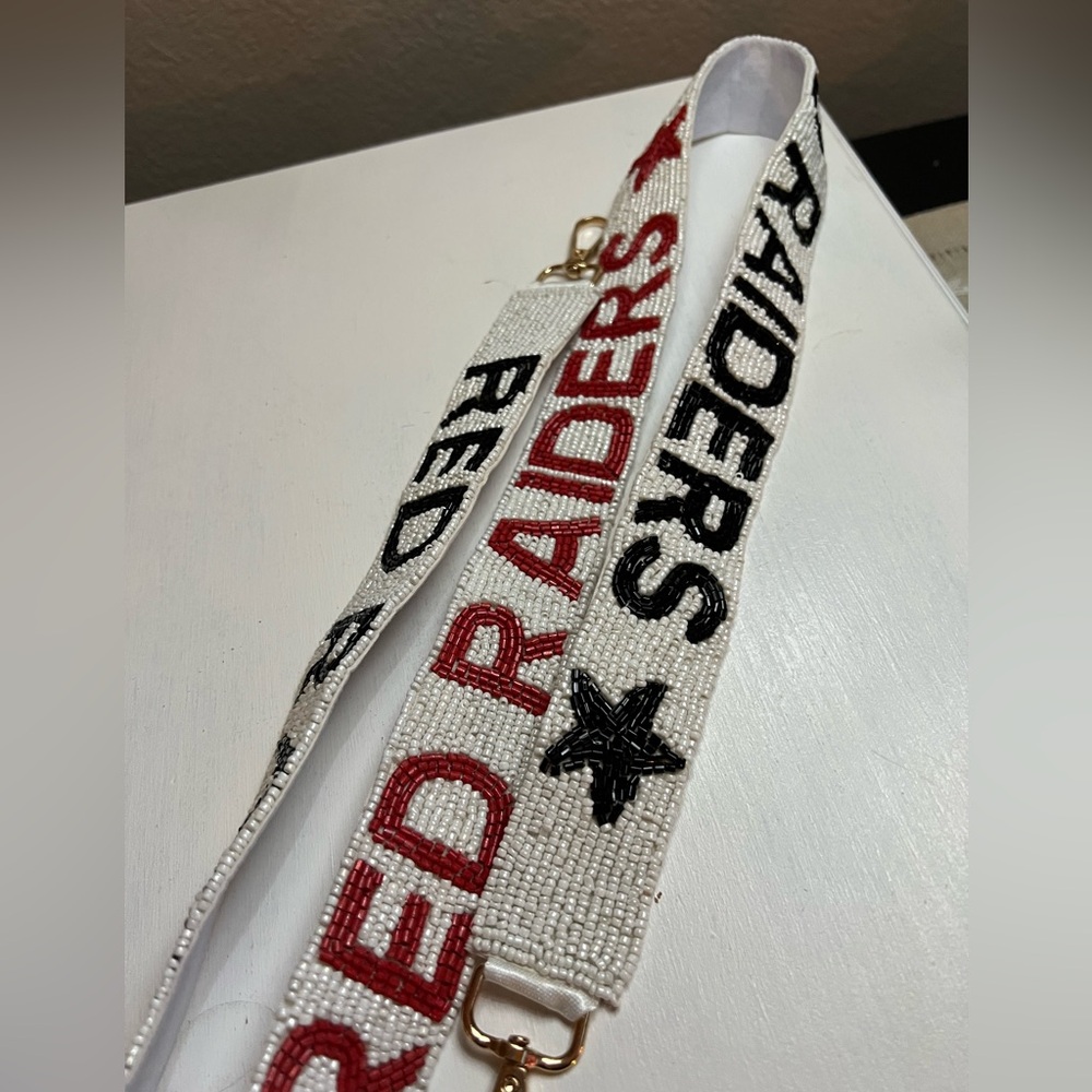 White Texas Tech Red Raiders Game Day Collegiate purse strap red star wreck em
